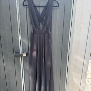 Jill Stuart Black Sleeveless Plunge Gown